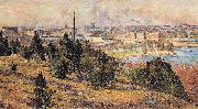 Karl Nordstrom View of Stockholm from Skansen oil on canvas